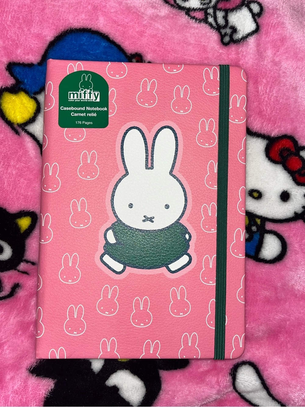 MIFFY by Magenta Pink and Green Casebound Notebook NEW LAST ONE